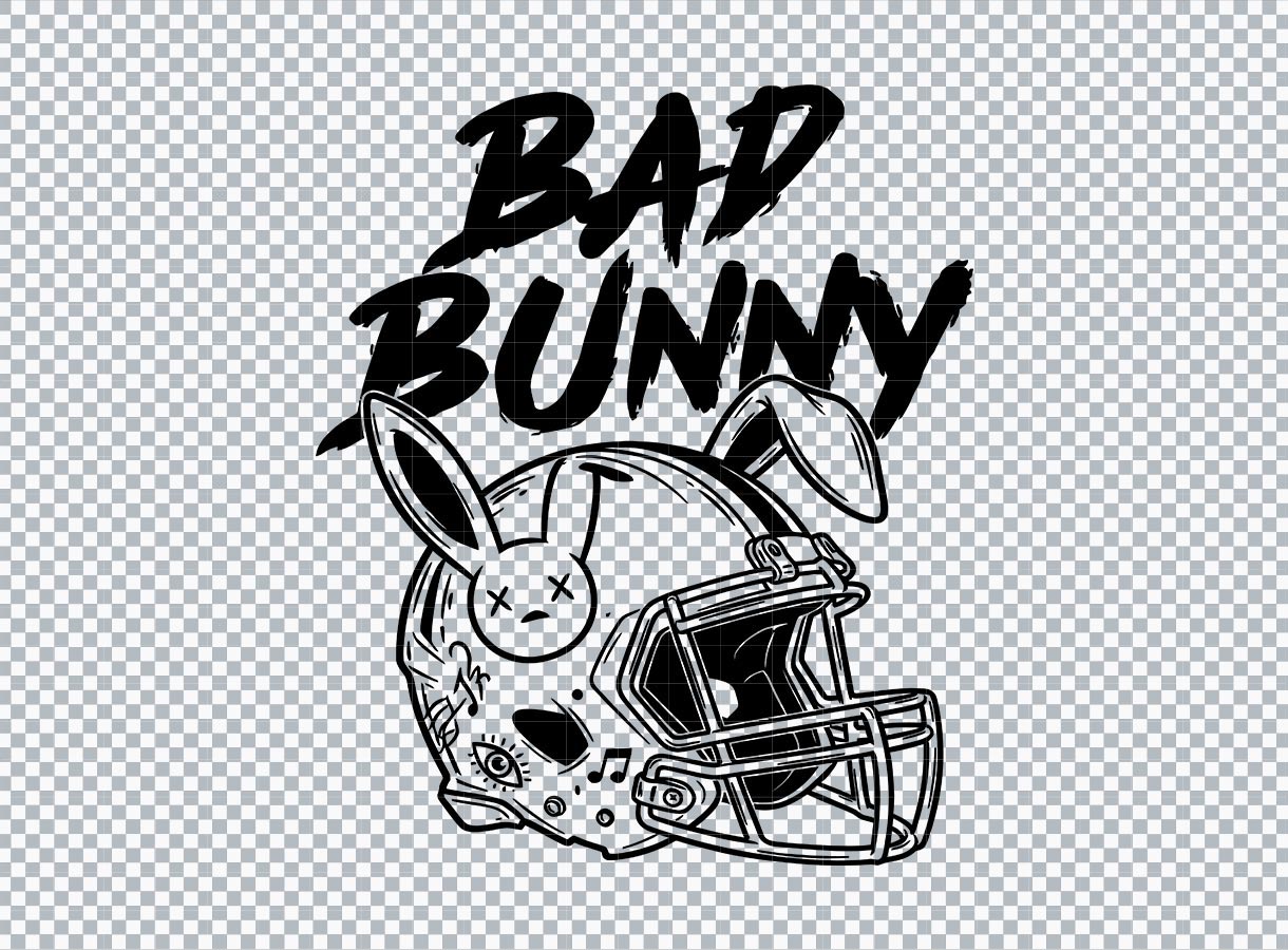 Bad bunny football helmets