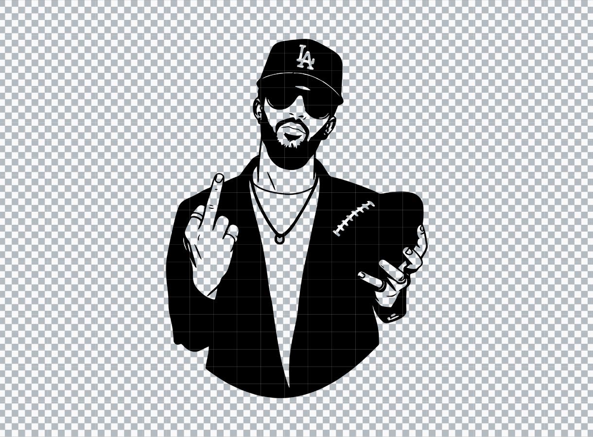 Bad Bunny NFL Funny SVG, PNG, DXF and EPS